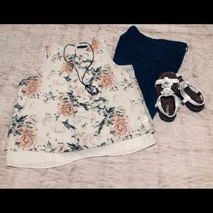 Sleeveless Floral Top